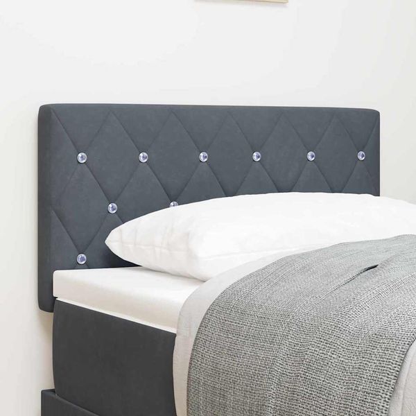 vidaXL Zadné čelo Tmavo šedá 80 cm Zamat