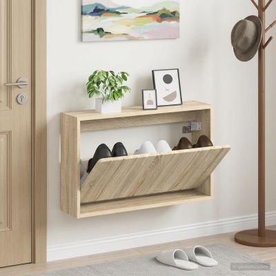 vidaXL Nástenný botník ZWOLLE 71 x 17 x 43 cm Kompozitné drevo