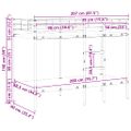 vidaXL Poschodová posteľ bez matraca Čierna 90x200 cm Oceľ