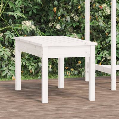 vidaXL Záhradná lavica biela 80x44x45 cm masívna borovica