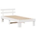 vidaXL Rám postele Biela 80 x 200 cm Masívne borovicové drevo