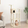 vidaXL Škrabadlo pre mačky so sisalovými stĺpikmi krémové 118,5 cm