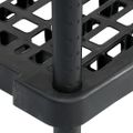 vidaXL Regál s 5 úložnými poličkami čierny 93,5x45,5x194,5 cm PP