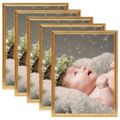 vidaXL Fotorámiky na stôl, koláž 5 ks, zlaté 21x29,7 cm, MDF