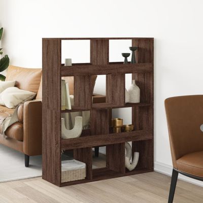vidaXL Deliaca stena hnedý dub 100x33x125,5 cm kompozitné drevo