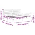 vidaXL Posteľný rám s čelom biely 200x200 cm masívne drevo
