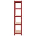 vidaXL Úložné police 2 ks červené 80x40x180 cm oceľ a MDF