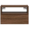 vidaXL Nástenný nočný stolík hnedý dub 45x26x28,5 cm
