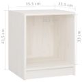 vidaXL Nočný stolík biely 35,5x33,5x41,5 cm borovicový masív