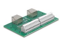 RJ50 2 x samica na 2 x terminálny blok s