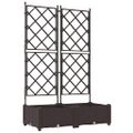 vidaXL Záhradný kvetináč 2 ks Hnedá 80 x 40 x 125,5 cm PP