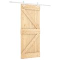 vidaXL Posuvné dvere Prírodná a biela 80 x 210 cm Borovicový masív