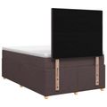 vidaXL Posteľ boxspring s matracom Tmavohnedá 120 x 190 cm Látka