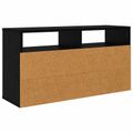 vidaXL Nízka skriňa so zásuvkou Čierny dub 72 x 22,5 x 38 cm