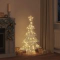 vidaXL Vianočný stromček 100 LED Teplá biela 120 cm Akryl