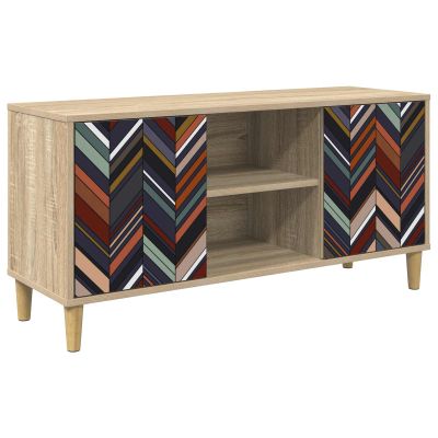 vidaXL TV skrinka OMMEN 102 x 33 x 50 cm Sonoma Kompozitné drevo