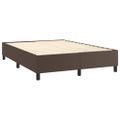 vidaXL Boxspring posteľ s matracom hnedá 140x190 cm umelá koža