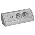 ORNO OR-GM-9039/G  Zásuvka rohová s USB