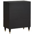 vidaXL Servírovacia skriňa Čierna 60 x 33 x 75 cm Masívne mango drevo
