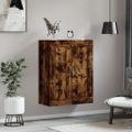 vidaXL Nástenná skrinka dymový dub 69,5x34x90 cm kompozitné drevo