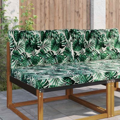 vidaXL Vankúš na vonkajšiu pohovku 2 pcs Vzor listov Polyester