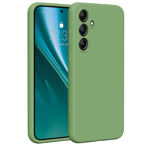 Puzdro Etteri Silicone pre Samsung Galaxy A55 5G svetlozelené