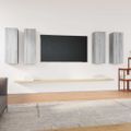 vidaXL TV skrinky 4 ks sivé sonoma 30,5x30x90 cm spracované drevo