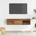 vidaXL Nástenná skrinka staré drevo 88x26x18,5 cm kompozitné drevo