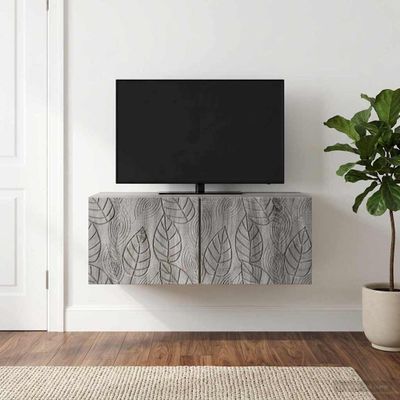 vidaXL Nástenná TV skrinka 98 x 41 x 30 cm Sivý Sonoma