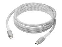 USB kábel - USB-C (M) do USB-C (M) - USB 2.0 - 2.5 m - USB napájanie (100W), pletený, 100 % recyklovaný plast