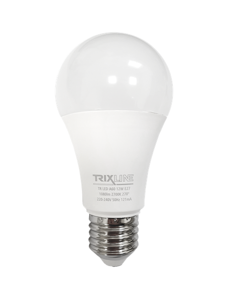 LED žiarovka Trixline 12W 1080lm E27 A60 2700K teplá biela