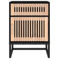 vidaXL Nočné stolíky 2ks čierne 40x30x55,5cm kompozitné drevo a železo