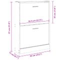 vidaXL Botník Hnedý dub 59x17x81 cm spracované drevo