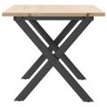 vidaXL Konferenčný stolík v tvare X 90x40x45 cm borovica a oceľ