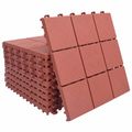 vidaXL Dlažba na terasu 10 ks Červená 30,5 x 30,5 x 2,2 cm