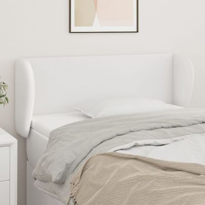 vidaXL Čelo postele so záhybmi biely 103x23x78/88 cm umelá koža