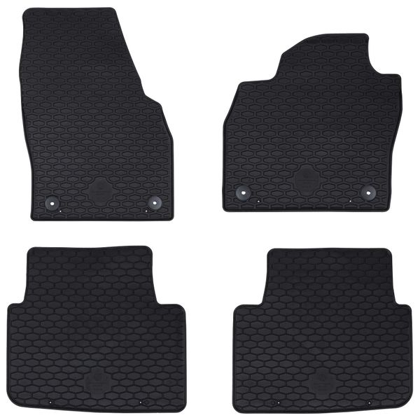vidaXL Autokoberec 4 pcs Čierna vhodné pre KAMIQ 2019- Guma