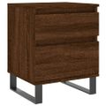 vidaXL Nočné stolíky 2 ks hnedý dub 40x35x50 cm kompozitné drevo