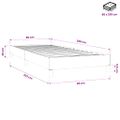 vidaXL Posteľný rám boxsping bez matracom tmavozelený 80x220 cm zamat