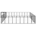 vidaXL Ohrádka pre psov 42 panelov čierna 50x100 cm práškovaná oceľ