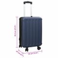 vidaXL Kufor so zámkom Tmavo modrá 34 x 23 x 55.5 cm ABS plast