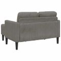 vidaXL 2-miestna pohovka s ležadlom v tvare L, svetlosivá, 125 cm, ľanová