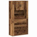 vidaXL Highboard Staré drevo 80 x 33 x 150 cm Kompozitné drevo