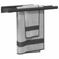vidaXL Držiak na uteráky Čierna 40 x 9 x 4 cm Nehrdzavejúca oceľ
