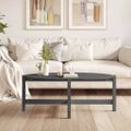 vidaXL Konferenčný stolík sivý 118x63x45 cm borovicový masív
