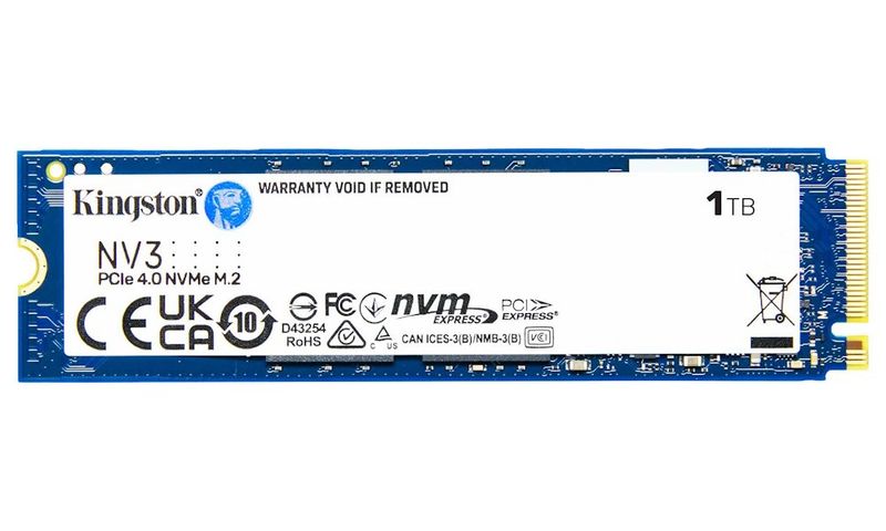 Kingston Flash SSD 1000G NV3 M.2 2280 PCIe 4.0 NVMe SSD SSD disk, interný, 1TB, M.2 2280, PCIe Gen4 x4, NVMe, 3D NAND