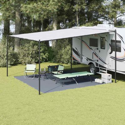 vidaXL Koberec do stanu Modrá a šedá 400 x 400 cm Polyetylén