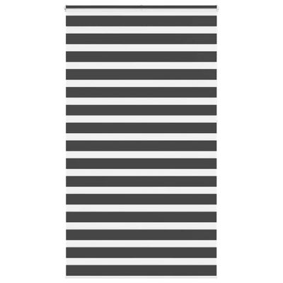 vidaXL Zebra roleta čierna 125x230 cm šírka látky 120,9cm polyester