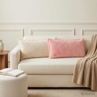 vidaXL Poťah na podložku 6 ks HOUTEN Biela 40 x 70 cm Umelá králičia