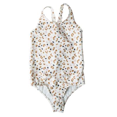Plavky s UPF 50+ Beige Leopard